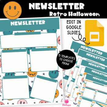 Preview of Newsletter Template | Weekly Newsletter Template Editable Retro Halloween