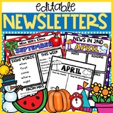 Newsletter Template editable monthly weekly classroom pape