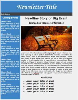 Preview of Newsletter Template for Google Docs
