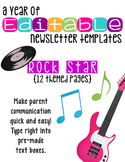 Editable Newsletter Templates (12 included): Rock Star Theme