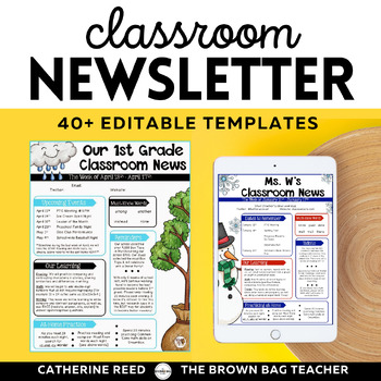 Editable Newsletter Templates For Distance Learning Tpt