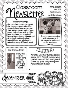 Newsletter Templates by Pre-K Tweets | TPT