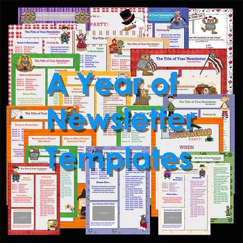Preview of Newsletter Templates - Bundle of 52 Ready to Use Templates