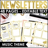 Newsletter Templates {Chic & Glam Editable Music Templates}