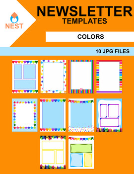 Newsletters in Colors -Editable by Elvia Montemayor -Nest- | TpT
