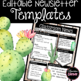 Editable Newsletter Templates Weekly & Monthly- Cactus Far
