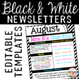 Newsletter Templates Editable Black and White Classroom