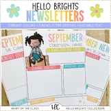 Newsletter Templates Editable | Hello Brights Classroom Decor