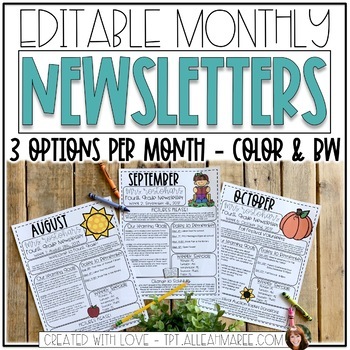 Preview of Newsletter Templates Editable Monthly