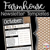Newsletter Templates Editable Rustic Farmhouse Classroom
