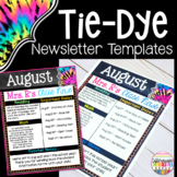 Newsletter Templates Editable Tie Dye Retro Classroom