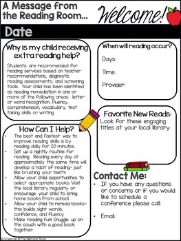 reading tips for parents newsletters