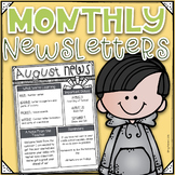 Newsletter Templates~ Monthly Themes EDITABLE!