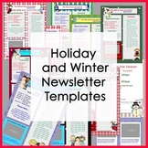 Winter and Holiday Newsletter Templates / Party - Set of 1