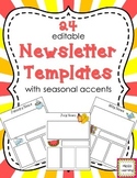Newsletter Templates (editable)- Seasonal- 24 different te