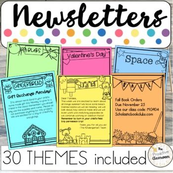 Preview of Newsletter Templates for the ENTIRE YEAR | Themed Newsletters for Every Season