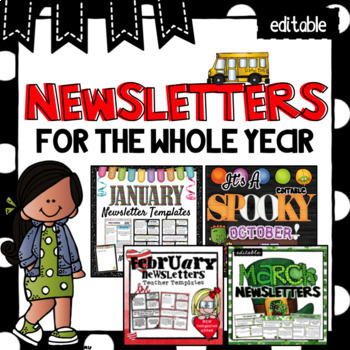 Preview of Newsletter Templates for the Whole Year - EDITABLE