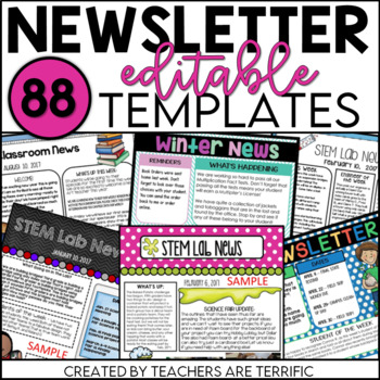 Preview of Newsletter Templates Seasonal and Science Themes