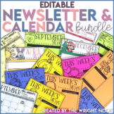 Newsletter and Calendar Templates Editable BUNDLE