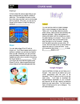 Preview of Newsletter for Online Teaching