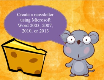 Preview of Newsletter project with Microsoft Word - works with all versions!