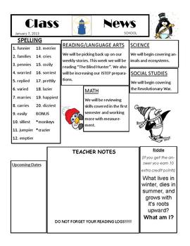 Preview of Newsletter template for the creative teacher