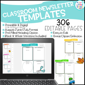 Preview of Classroom Newsletters | Templates | Digital | Editable