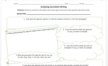 how to analyze a newspaper article example