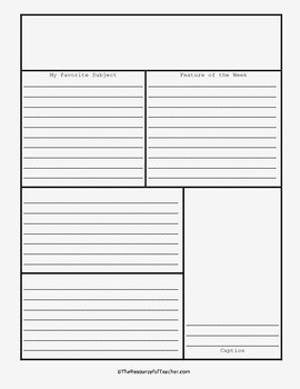 Newspaper Article Template By The Resourceful Teacher Tpt