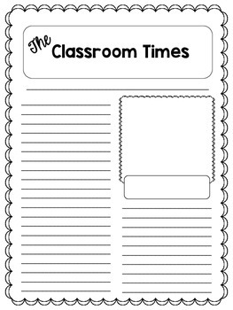 Newspaper Article Template By Sara S Classroom Creations Tpt