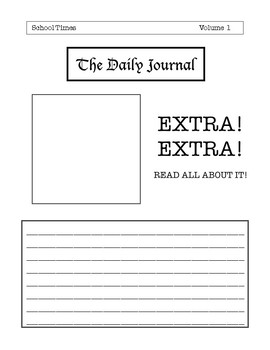 Newspaper Article Template By Hope Lybeer Tpt
