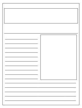 Newspaper Article Template Worksheets Teaching Resources Tpt