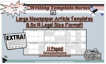 Preview of Newspaper Article Templates 8.5x14 Legal Size [Editable in MS Word]