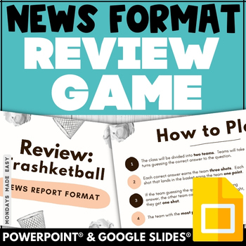 Preview of Newspaper Article Text Features Review Game - News Report Format - OLC4O OSSLC