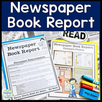 Preview of Newspaper Book Report Template: Fiction & Non-Fiction Book Report Newspaper