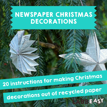 Preview of Newspaper Christmas Decorations - 20 sets of instructions