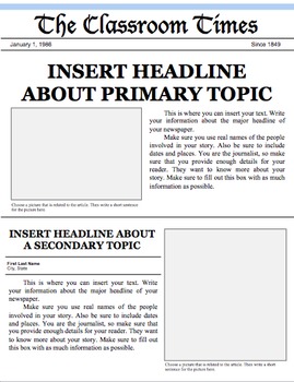 Preview of Newspaper Front Page Template (PowerPoint and Google Slide)