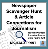 Newspaper Scavenger Hunt & Article Dissection for Journalism