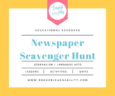 Newspaper Scavenger Hunt - Student Activity - Journalism -