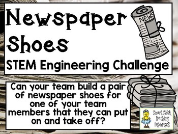 Preview of Newspaper Shoes - STEM Engineering Challenge