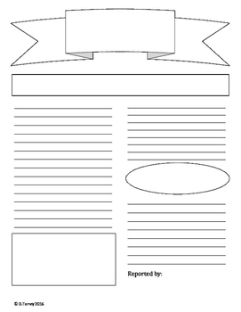 Newspaper Article Template By The Creative Chalkboard Tpt