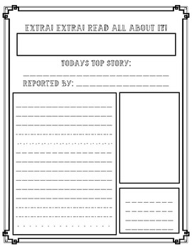 Newspaper Template By Evans In Elementary Tpt
