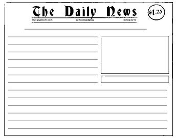 Blank Newspaper Template Printable from ecdn.teacherspayteachers.com