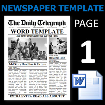 free online newspaper template microsoft word