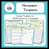 Newspaper Template BUNDLE - Seven Types of Articles with T