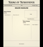 Newspaper Template Google Doc Worksheets Teaching Resources Tpt