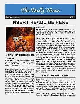 newspaper template google docs for free
