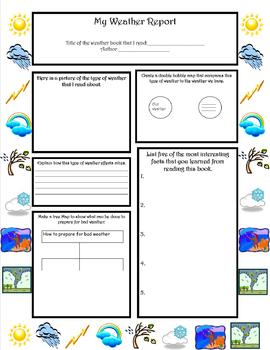 Preview of Newspaper Weather Book Report