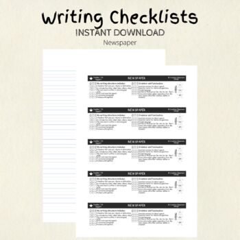 Preview of Newspaper Writing Checklist