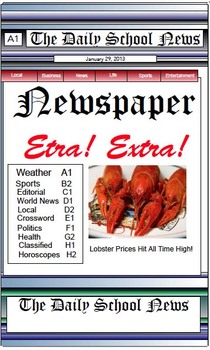 Preview of Newspaper - Writing a News Article Smartboard Lesson 25 Slides